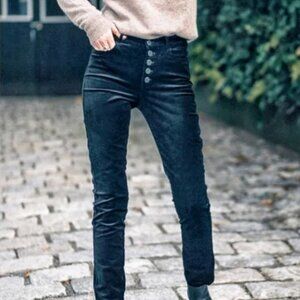 Paige Hoxton Ankle Peg Corduroy Jeans Size 26 Olive Green NWOT